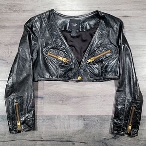 Smythe  Black Leather Bolero, Size 6